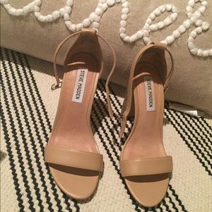 Steve Madden nude block heels.